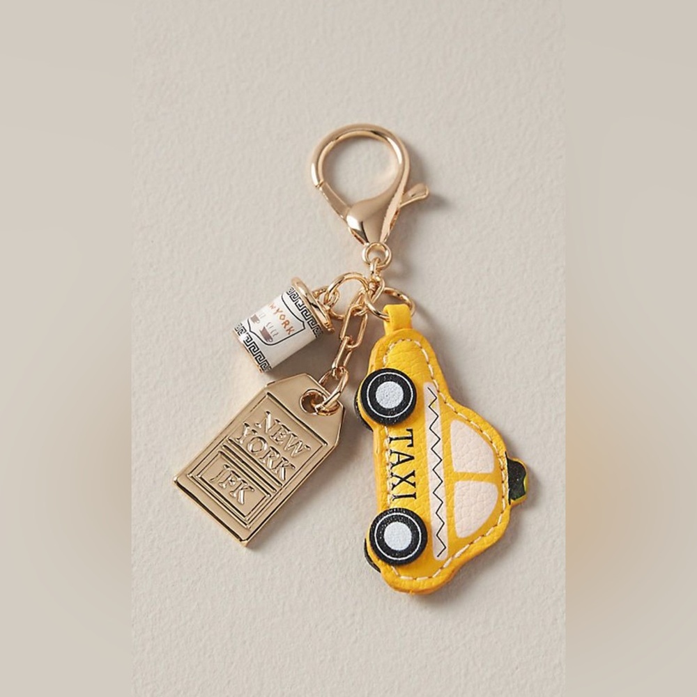 ANTHROPOLOGIE NWT Yellow Taxi 🚕 NYC Bag Charm